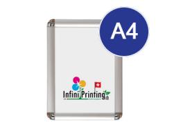 Cadre clip aluminium A4 coins mtalliques